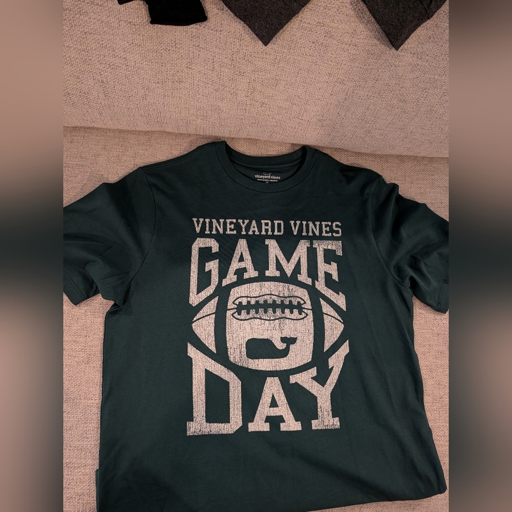 Vineyard Vines Dark Green Game Day Tee - Picture 2 of 3